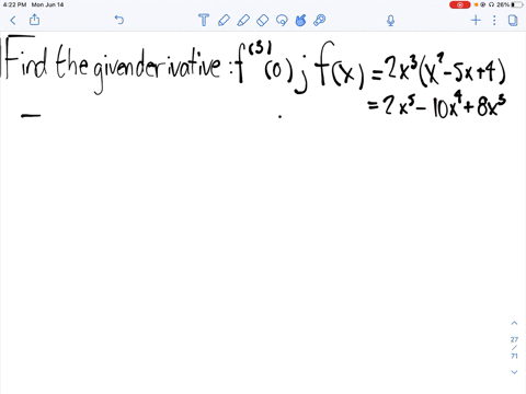find-the-given-value-gx2-x3leftx2-5-x4right-quad-gprime-prime-prime0