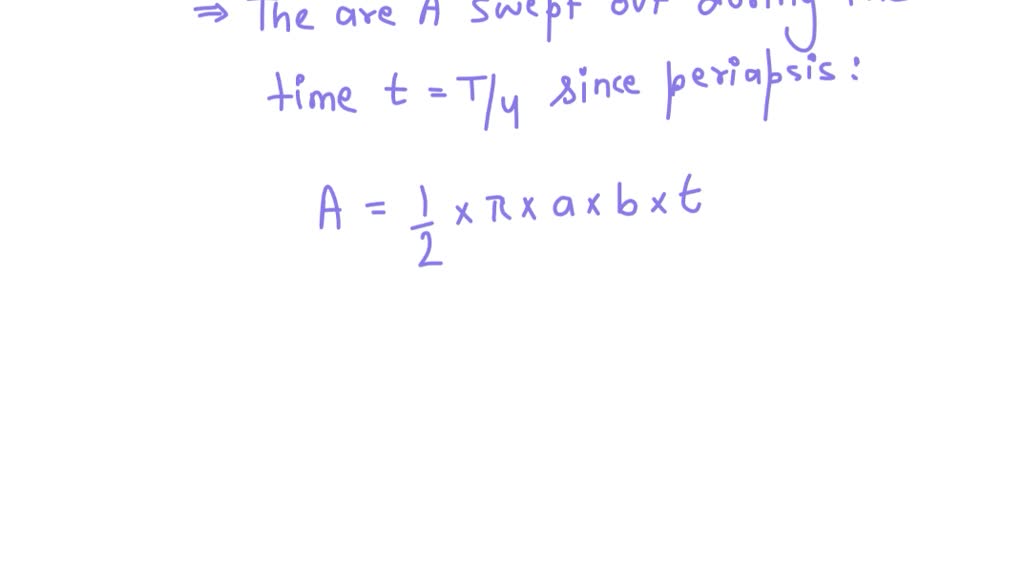 Video Solution Calculate The Area A Swept Out During The Time T T 4