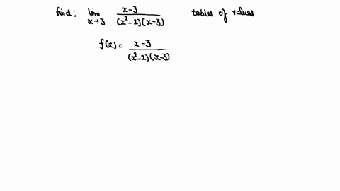 use-tables-of-values-to-make-educated-guesses-for-each-of-the-limits-lim-_x-rightarrow-3-fracx-3left