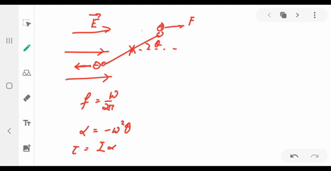 review-problem-an-electric-dipole-in-a-uniform-electric-field-is-displaced-slightly-from-its-equilib
