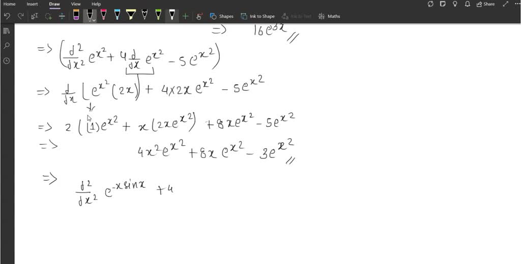 Apply the given operator to the given functions. (Show all) steps in ...