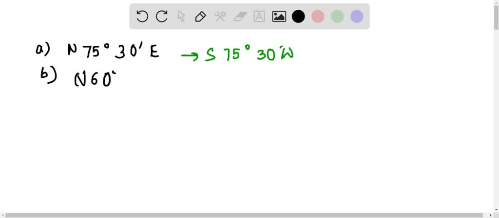 ⏩SOLVED:Convert each of the bearings given in Problem 8.4 to reverse ...