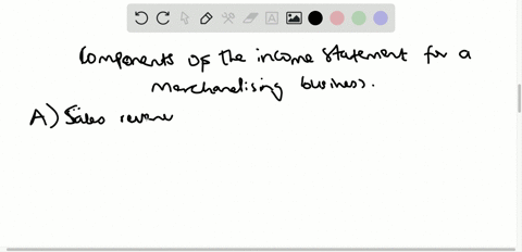 which-of-the-following-represents-the-components-of-the-income-statement-for-a-merchandising-busines