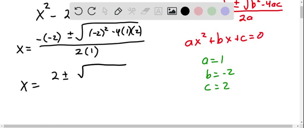 x 2 5x 9 0 quadratic formula