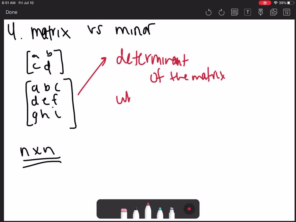 solved-explain-what-is-meant-by-the-minor-of-an-entry-in-a-square-matrix