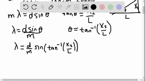 a-diffraction-grating-produces-a-second-maximum-that-is-897-mathrmcm-from-the-central-maximum-on-a-s