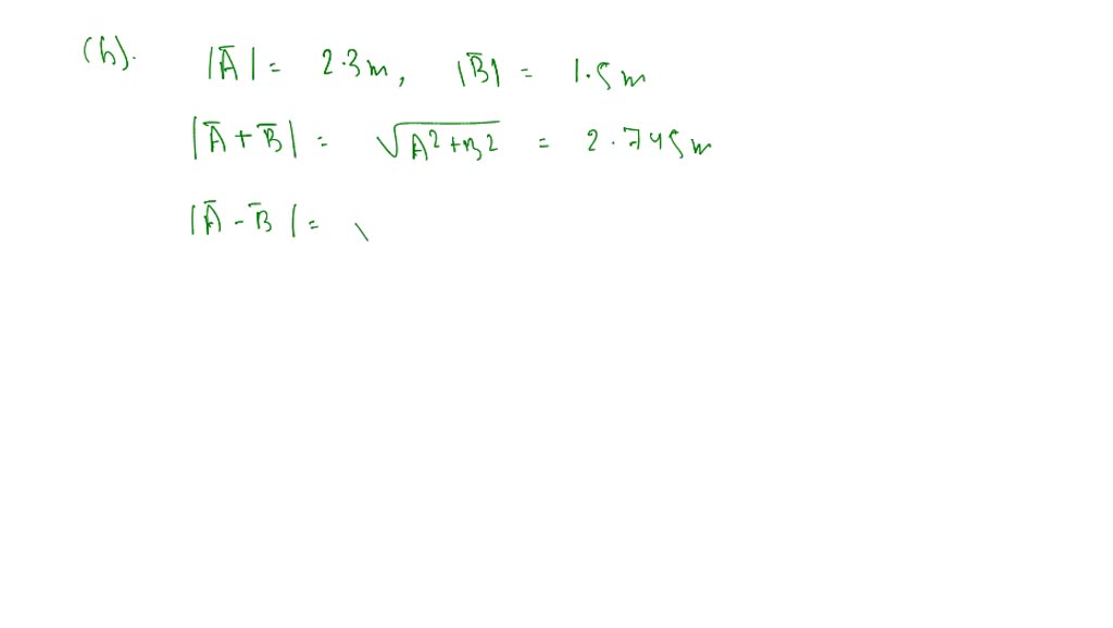 SOLVED:Consider The Vectors A And B In Figure P 1.46. A. Draw A Picture ...