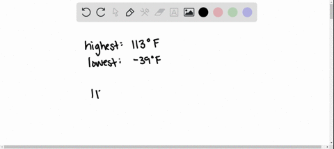 in-ohio-the-highest-temperature-ever-recorded-was-113circ-mathrmf-and-the-lowest-was-39circ-mathrmf-