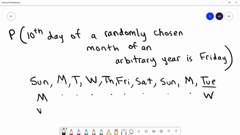 probability-that-the-10-th-day-of-a-randomly-chosen-month-of-an-arbitrary-year-is-friday-is-a-frac11