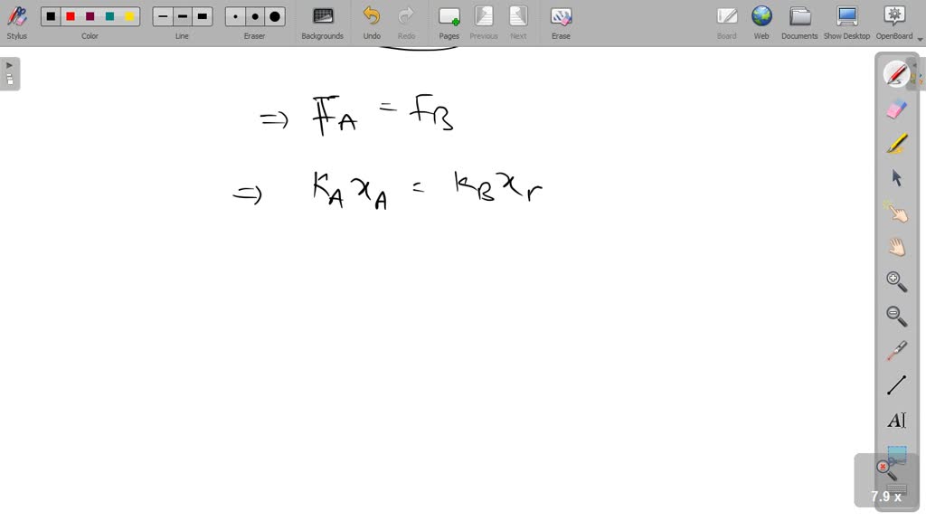 SOLVED:Two Springs A And B(kA=2 KB) Are Stretched By Applying Forces Of ...