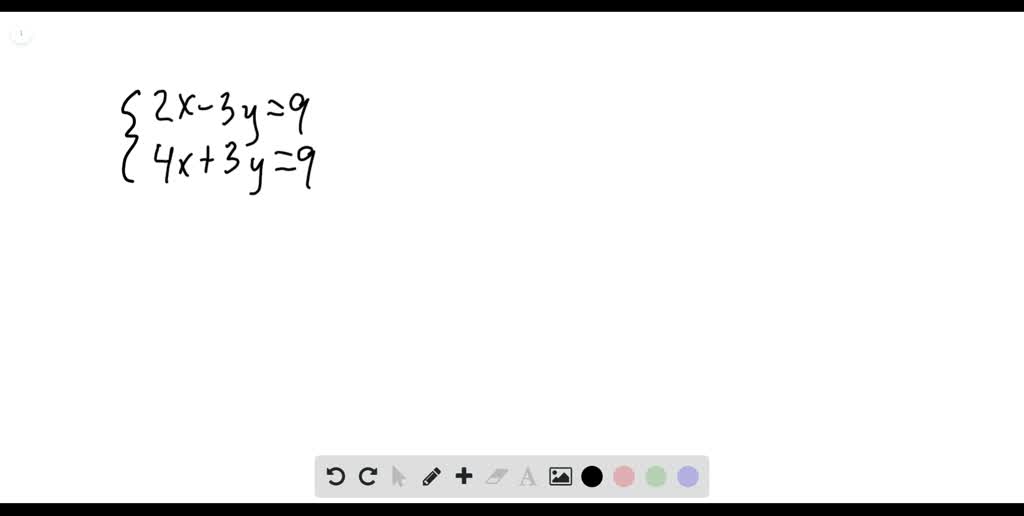 SOLVED:21-50= Solving a System of Equations Solve the system, or show ...