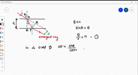 prove-that-a-ray-of-light-incident-on-the-surface-of-a-sheet-of-plate-glass-of-thickness-t-emerges-f