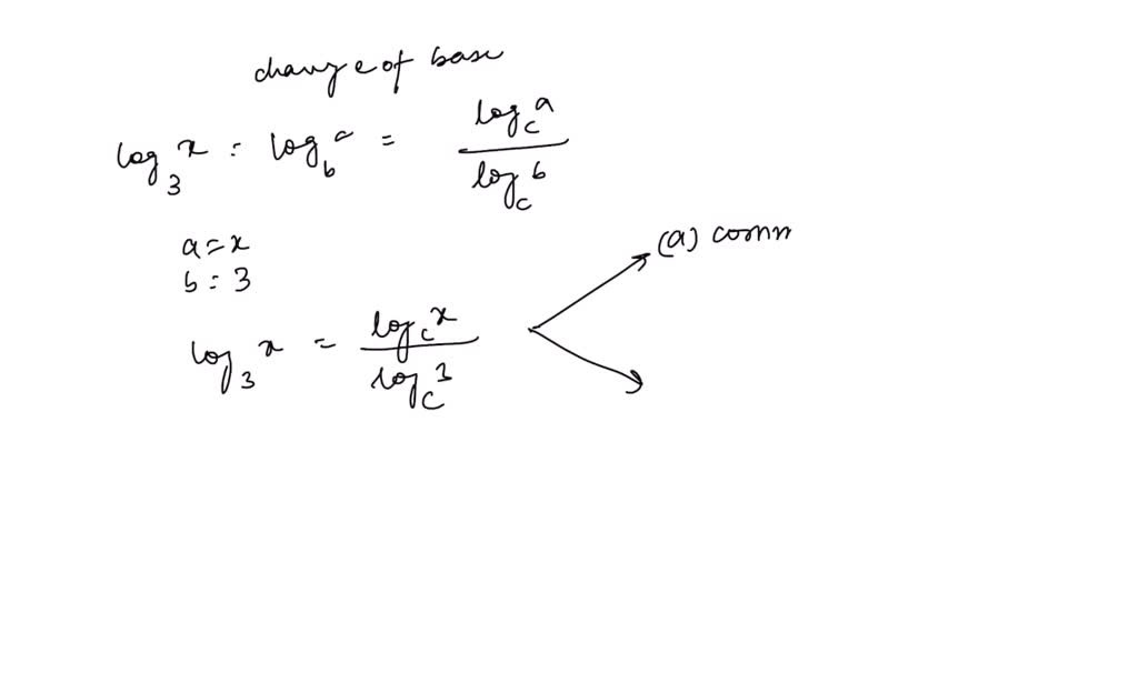 SOLVED:Rewrite The Logarithm As A Ratio Of (a) Common Logarithms And (b ...