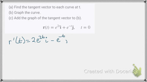 a-find-the-tangent-vector-to-each-curve-at-t-b-graph-the-curve-c-add-the-graph-of-the-tangent-vect-8