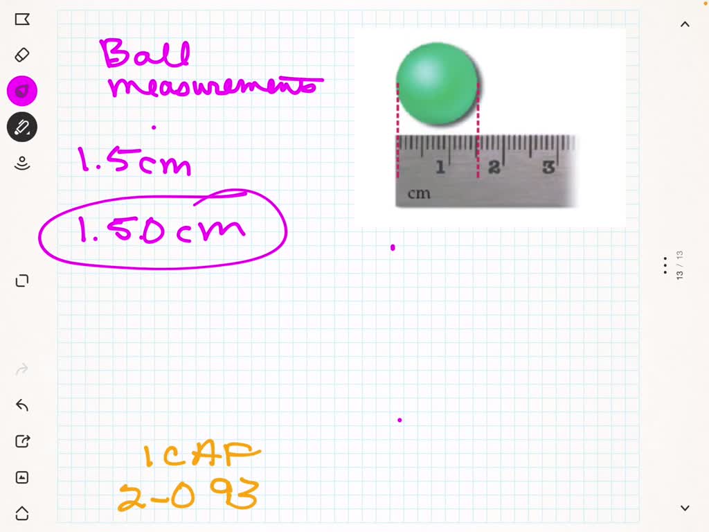 SOLVED Using A Ruler Marked In Centimeters And Millimeters A Student 