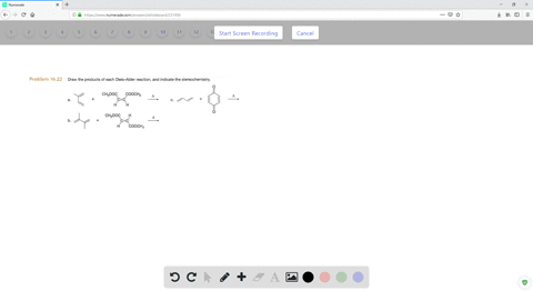 draw-the-products-of-each-diels-alder-reaction-and-indicate-the-stereochemistry