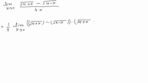 leftlim-_x-rightarrow-0-fracsqrt4x-sqrt4-x4-x-text-ans-frac18right