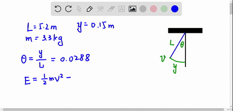 consider-a-simple-pendulum-with-l52-mathrmm-and-m33-mathrmkg-it-is-given-an-initial-displacement-y01