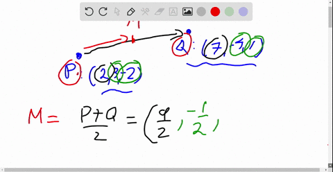 let-p-be-the-point-23-2-and-q-the-point-7-41-a-find-the-midpoint-of-the-line-segment-connecting-the-