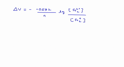 an-mathrmfe-mathrmfe2-concentration-cell-is-constructed-in-which-both-electrodes-are-pure-iron-the-m