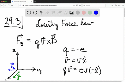 an-electron-moving-along-the-positive-x-axis-perpendicular-to-a-magnetic-field-experiences-a-magneti