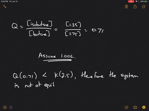 the-equilibrium-constant-for-the-butane-rightleftarrows-isobutane-isomerization-reaction-is-25-at-25