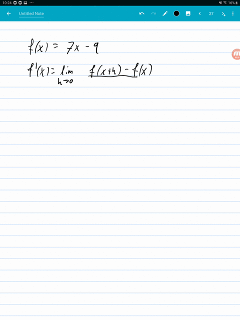 in-exercises-17-20-use-the-limit-definition-to-calculate-the-derivative-of-the-linear-function-fx7-x