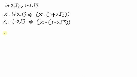 find-two-quadratic-equations-having-the-given-solutions-there-are-many-correct-answers-12-sqrt3-1-2-