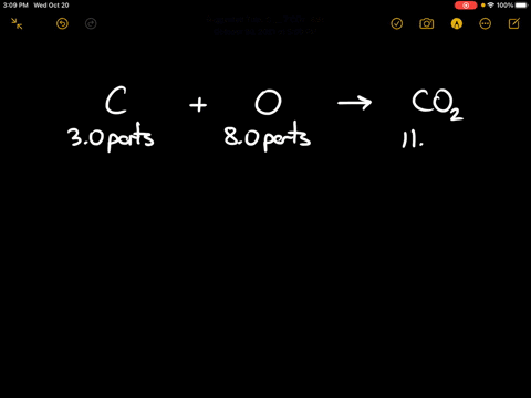 given-a-plentiful-supply-of-air-30-parts-carbon-will-react-with-80-parts-oxygen-by-mass-to-produce-c