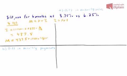 a-find-the-difference-between-the-maturity-value-of-a-6-month-10000-loan-at-an-annual-simple-interes