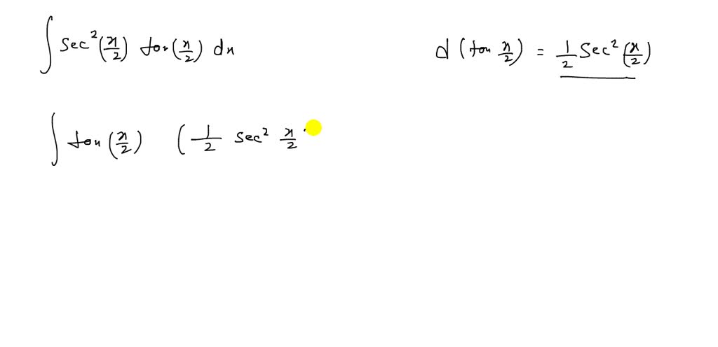 SOLVED:Find the integral involving secant and tangent. ∫sec^2 (x)/(2 ...