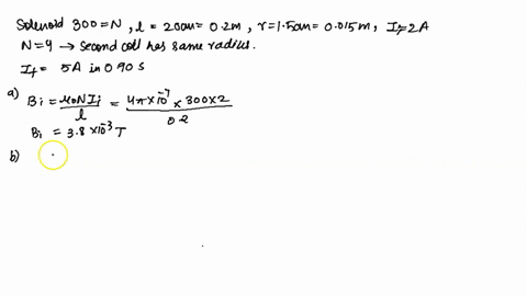 a-300-turn-solenoid-with-a-length-of-200-mathrmcm-and-a-radius-of-150-mathrmcm-carries-a-current-of-