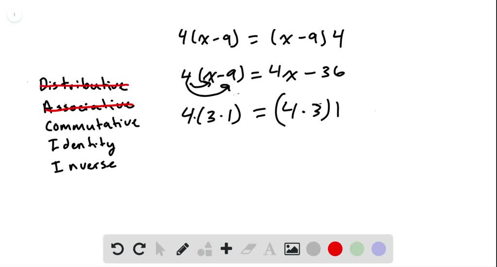 SOLVED:Name the property of real numbers illustrated by each of the ...