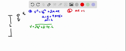 a-ball-is-thrown-down-vertically-with-an-initial-speed-of-v_1-from-a-height-of-h-a-what-is-its-speed