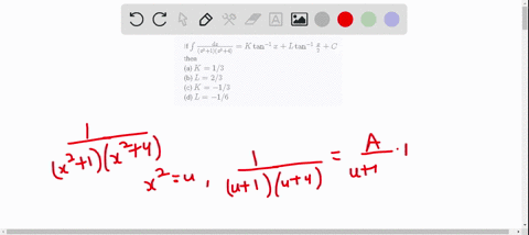 if-int-fracd-xleftx21rightleftx24rightk-tan-1-xl-tan-1-fracx2c_-then-a-k1-3-b-l2-3-c-k-1-3-d-l-1-6