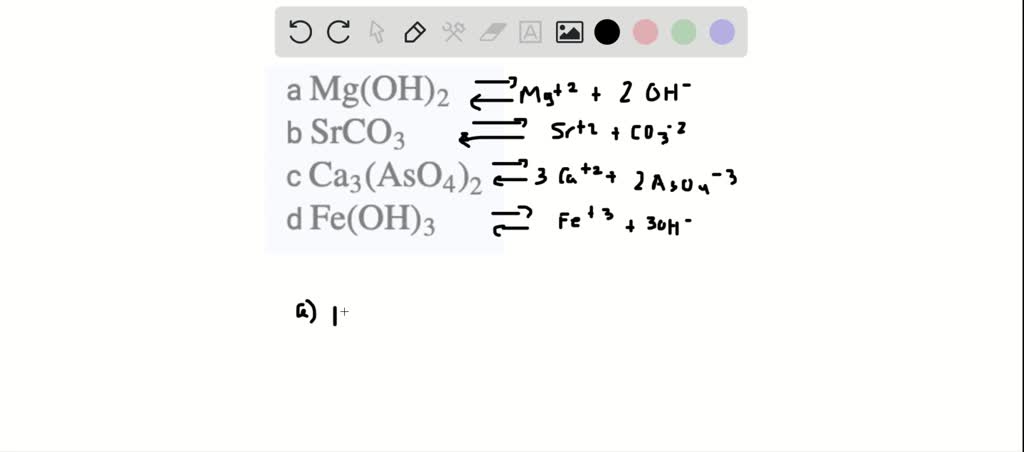 Solved:write Solubility Product Expressions For The Following Compounds 