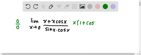 lim-_x-rightarrow-0-fracxx-cos-xsin-x-cos-x