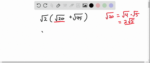 multiply-and-simplify-assume-all-variables-represent-nonnegative-real-numbers-sqrt2sqrt20sqrt45