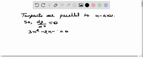 find-the-points-on-the-curve-yx3-x2-x3-where-the-tangents-are-parallel-to-x-axis