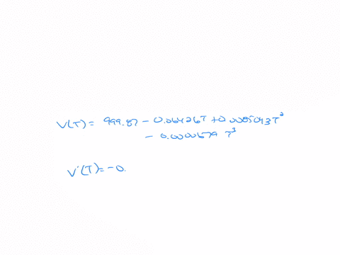 between-0-circ-mathrmc-and-30circ-mathrmc-the-volume-v-in-cubic-centimeters-of-1-mathrmkg-of-water-a