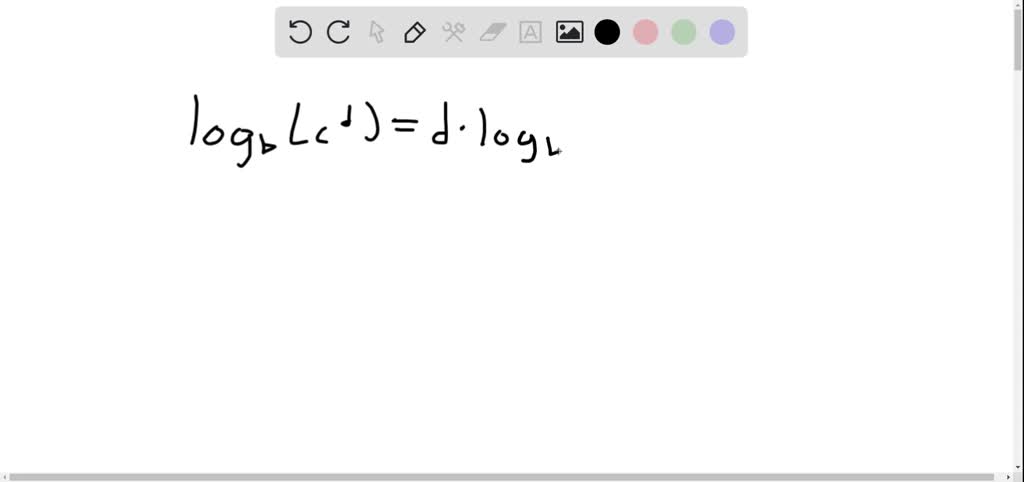 solved-the-logarithm-of-a-number-raised-to-a-power-is-the-same-as-the