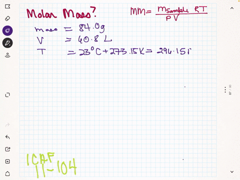 an-840-g-sample-of-an-unknown-gas-occupies-608-mathrml-at-23circ-mathrmc-and-12-mathrmatm-what-is-th