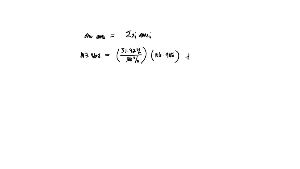 SOLVED:The element silver has two naturally occurring isotopes: 109 Ag