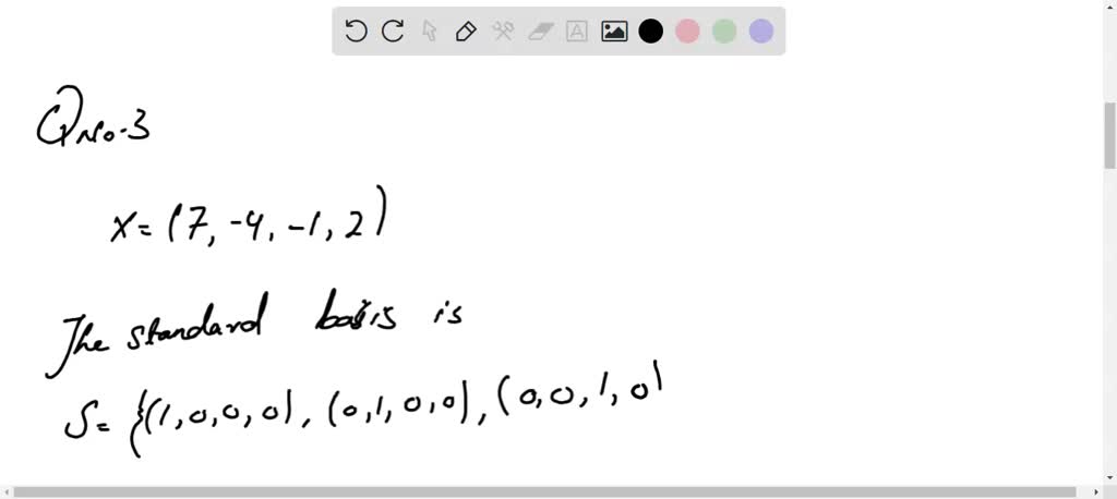 SOLVED:Find the coordinate matrix of p relative to the standard basis ...