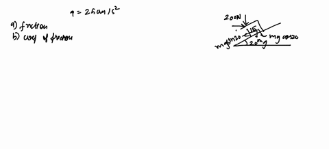 a-horizontal-force-of-200-mathrmn-is-required-to-cause-a-15-mathrmkg-block-to-slide-up-a-20circ-incl