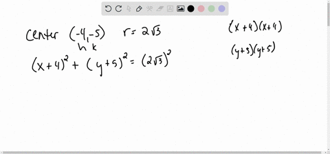 write-the-equation-of-each-circle-express-the-final-equation-in-the-form-x2y2d-xe-yf0-center-at-4-5-