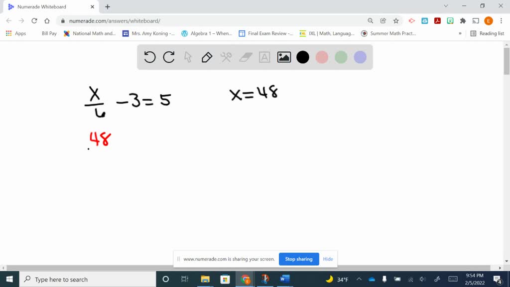 Solved Decide Whether The Given Number Is A Solution Of The Given Equation X