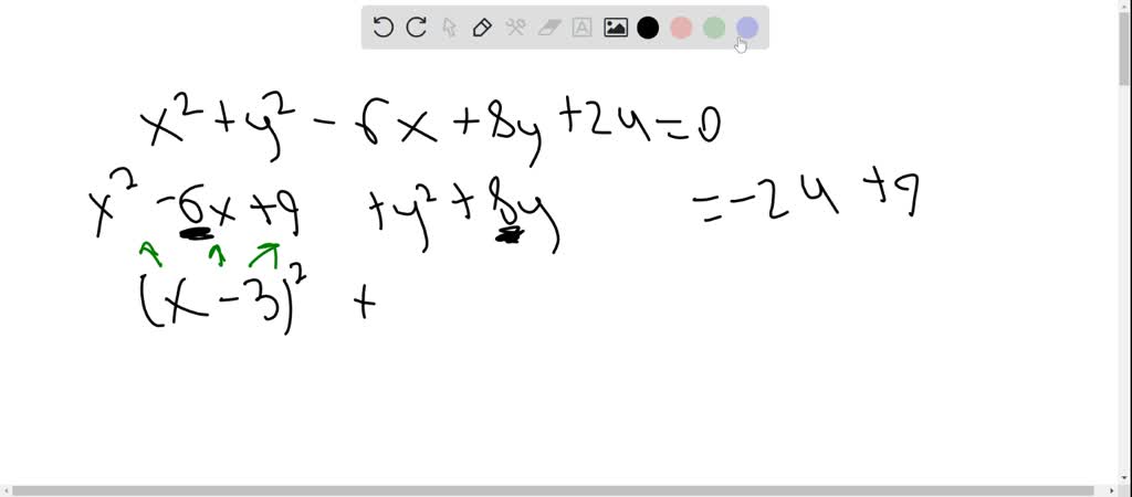 SOLVED:Put the equation of each circle in the form (x-h)^2+(y-k)^2=r^2 ...