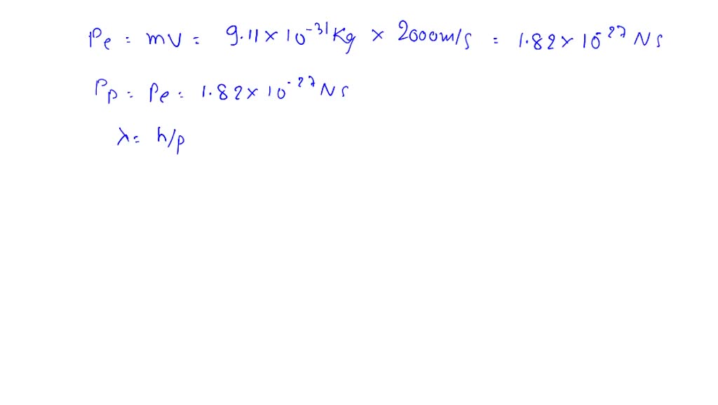 SOLVED:a. What is the wavelength of a photon whose momentum is equal to ...