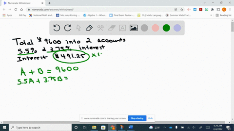 set-up-a-linear-system-and-solve-a-total-of-9600-was-invested-in-two-separate-accounts-earning-55-an